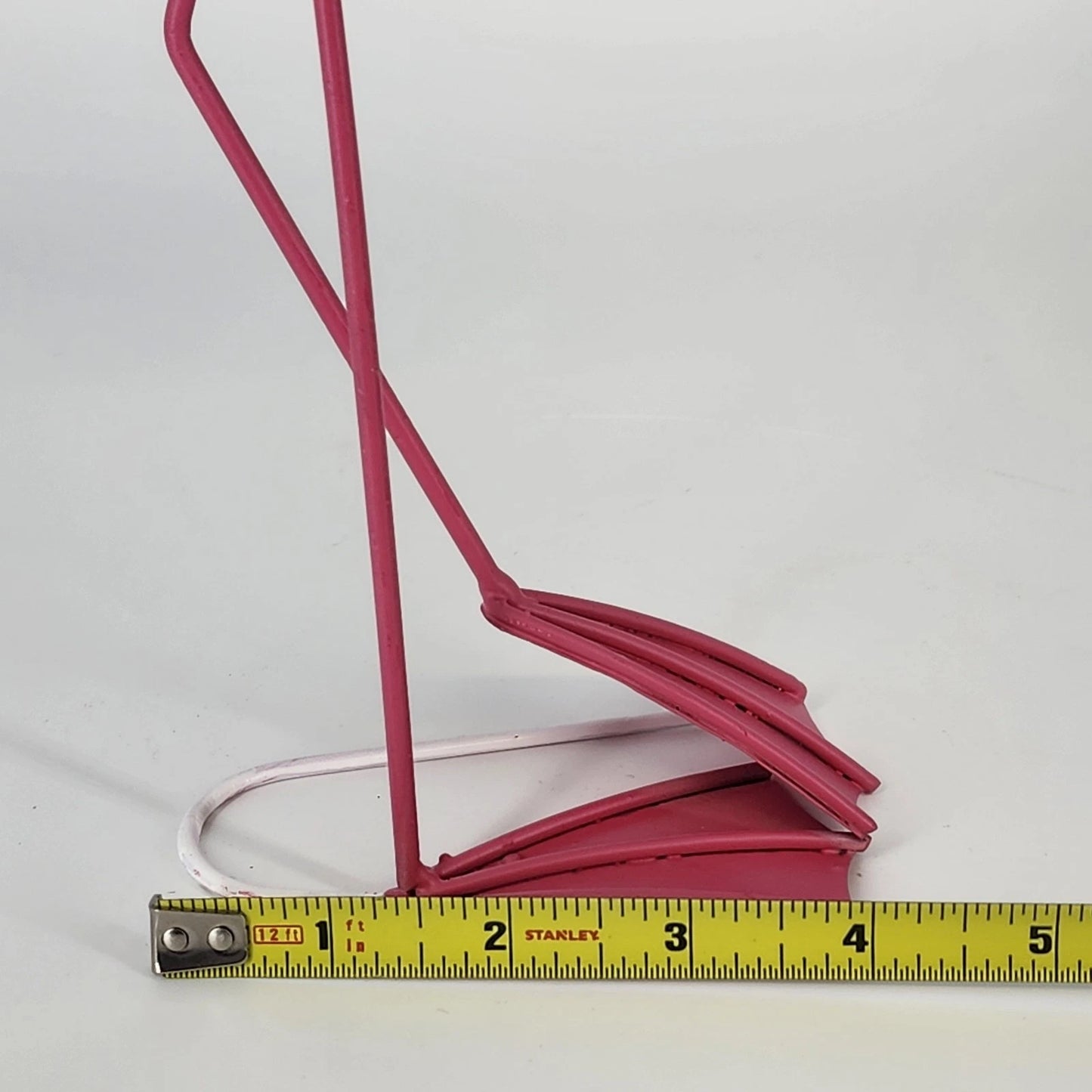 Christmas Flamingo Figurine 11" Resin & Wire Pink Holiday Decor Knit Coat & Hat