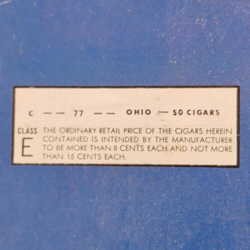 El Verso Bouquet 10 Cent Empty Cigar Box Dark 50 Cigars Ohio Vintage