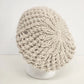 Forever 21 Cream Crochet Beret Hat Chunky Knit One Size