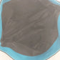 Fashion Express Black Faux Leather Tote Bag Blue Strap Zip Top