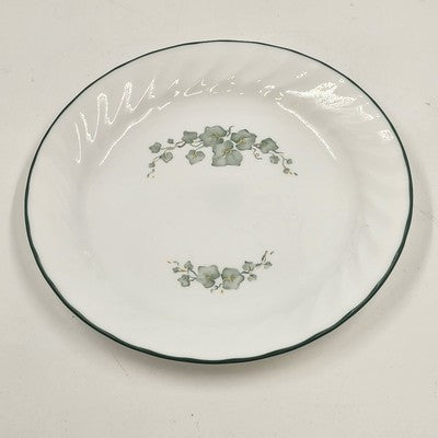 Corelle Callaway Floral Green Ivy Salad Plate Corning Ware Swirl Edge 7.25" USA