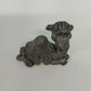 3Pcs Whimsical Pewter Giraffe Kangaroo Monkey Miniature Figurines Animal Vintage