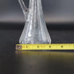 Etched Cut Clear Glass Cruet Multi Faceted Stopper Clear Glass Antique