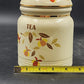 Jewel Tea Autumn Leaf 4Pc Canister Set Limited Edition Flour Coffee Virginia Lee