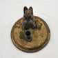 Cast Bronze Scottish Terrier Pen Holder Dog Desk Figurine 2.5" x 2.75"