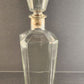 Prop Whiskey Decanter Clear Glass Bottle w Corked Stopper 12” Tall Stopper Stuck