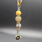 2 Key Ring Bag Charm Yellow Spring Flower Sun D Ring Handmade Gift Clip Gift