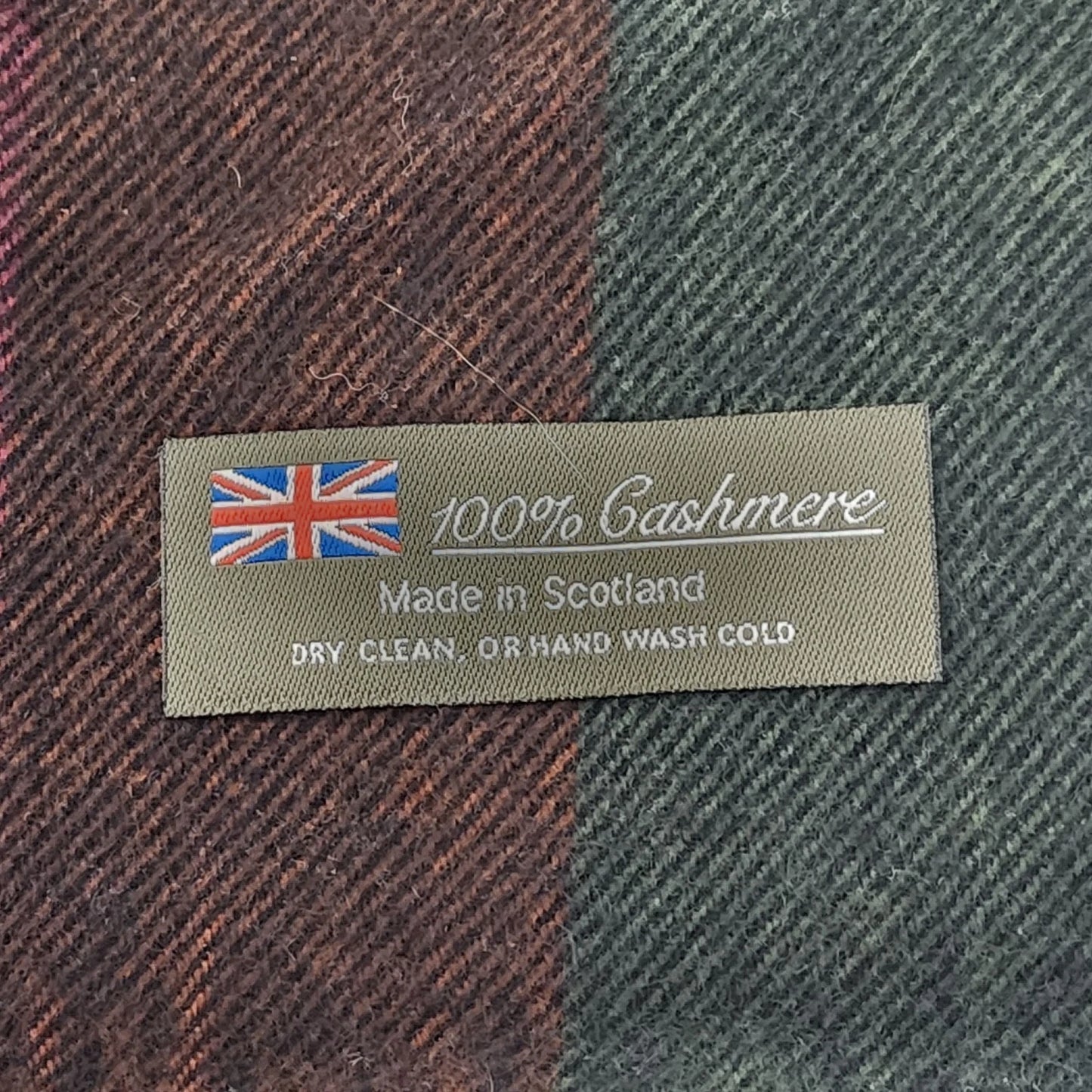Men’s Multicolor Striped Scarf 100% Cashmere Made in Scotland Luxury Winter Wrap