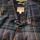 Old Navy PLAID Men's SS Shirt XL Blue Button Down Regular Fit 2 Pockets