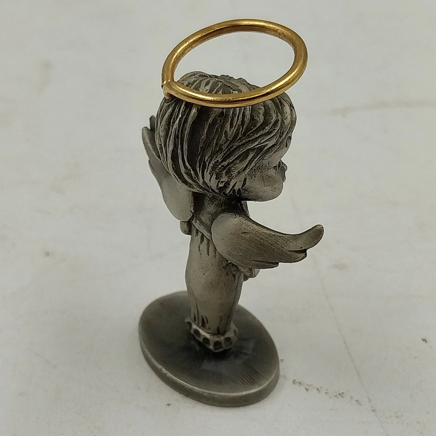 July Birthstone Angel Figurine L'il Angels by Cathedral Fine Pewter Patriotic