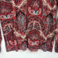 Talbots Petites Women's MP Opulent Paisley 100% Merino Wool Sweater Red Burgundy