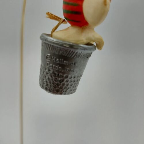 Hallmark 1978 Mouse in Thimble Christmas Ornament Tree Trimmer Collection Vtg