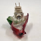 Red Cardinal Night Light Poinsettia Design Holiday Time C7 Bulb Outlet Mounted
