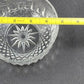 Arcoroc France Salad Serving Bowl Diamond Cut Crystal Clear Glass 5" Vintage