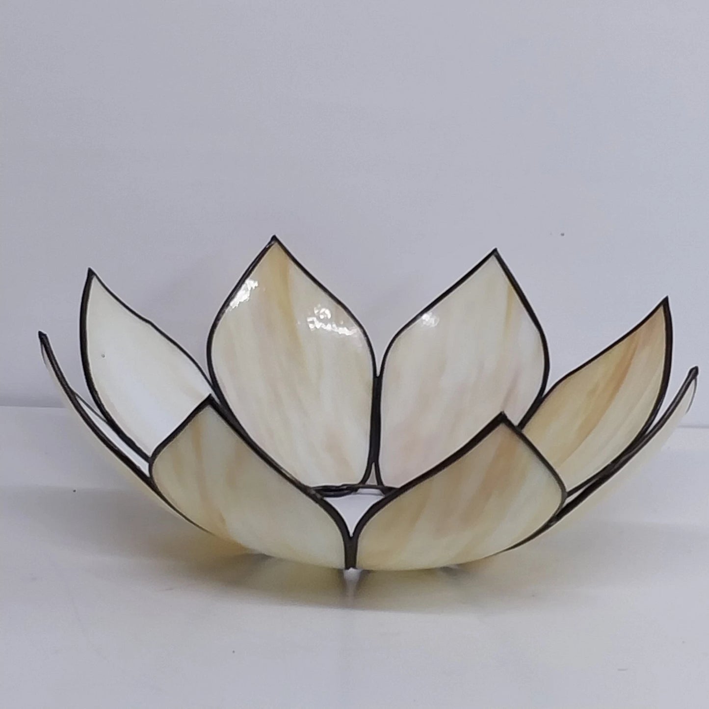Vintage Slag Glass Tulip Pendant Lamp Shade 17 Inch Brass Fitter