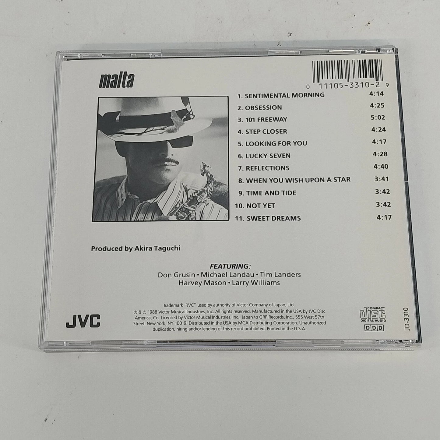 Malta Obsession CD JVC World Class Music Smooth Jazz Contemporary Jazz 1988