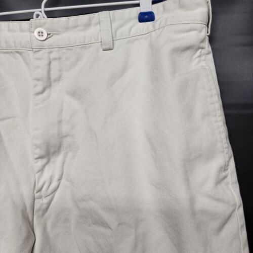 G H Bass & Co Men's Walking Shorts 36" Beige Flat Front Casual Style Vintage