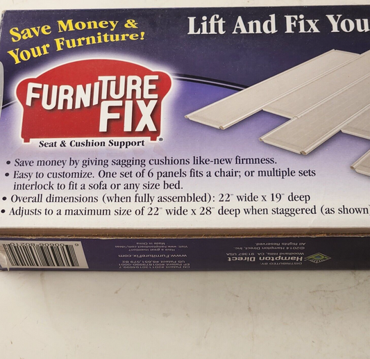 Furniture Fix Seat and Cushion Support Max Size 22" W x 28" Deep As Seen On TV
