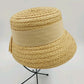 Rike's Natural Straw Summer Sun Bucket Hat Crochet with Natural Lined Ribbon Bow