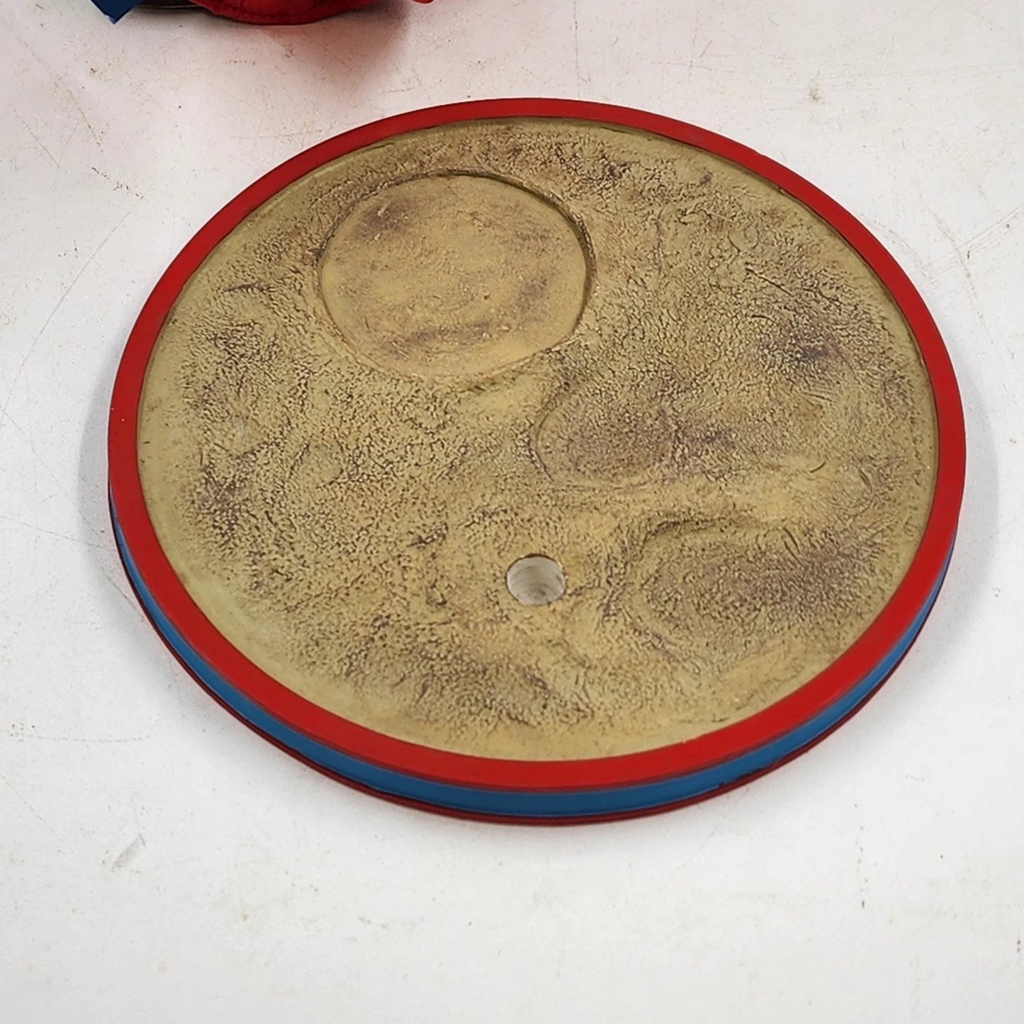 Tommy The Clown 11 Inch Porcelain Doll Blonde Hair with Ceramic Stand