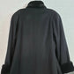 Albert Nipon Black Wool Maxi Coat Faux Fur Collar Cuffs Size 10 Vintage Elegant