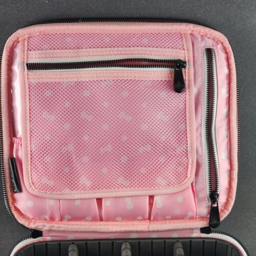 Hello Kitty Vanity White Cosmetic Bag Case Multi Compartment Sanrio NWT China