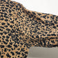 Nina Charles Women's Medium Leopard Print Wool Sweater Brown Animal Print Top
