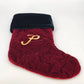 Monogram P Harvey Lewis Stocking Red Velvet Christmas Embroidered Crystal Bling