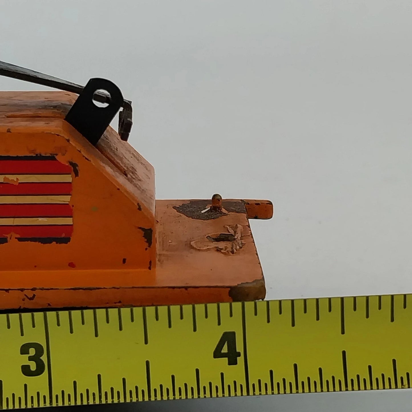 American Flyer Handcar/Railroad Accessory 740 S Gauge Orange A C Gilbert As Is