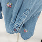 Rosemary & Ivy Embroidered Long Sleeve Button Front Denim Shirt/Jacket XL