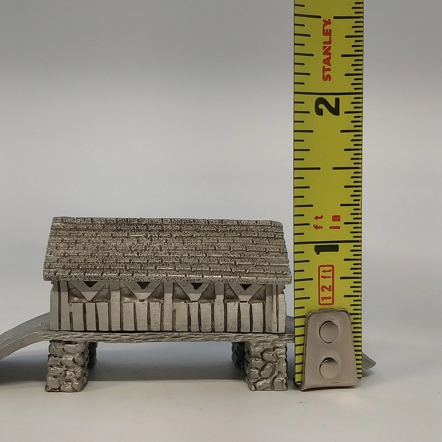 Spoontiques Covered Bridge Pewter Miniature Figurine 3051 1987 Vintage