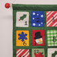 Christmas December Advent Calendar Crescent Enterprise Felt Fabric 15" Vintage