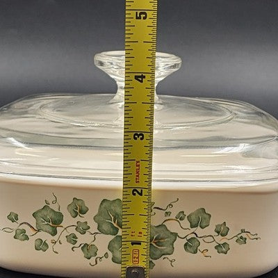 Corelle Callaway Ivy A-1-B11 Corning 1 Liter Casserole Dish & Lid 7" sq x 2"