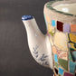 Maxcera Tile Ceramic Teapot Garden Vintage Flower Vase Made In China Repaired