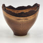 Hand Turned Walnut Wood Live Edge Bowl 5.75"x5" Signed 1990s Accent Decor