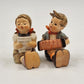 Goebel Hummel Figurines 389 Girl with Sheet Music & 390 Boy With Accordion Vtg