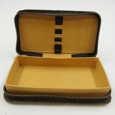 Cutex WW-II Men's Travel Grooming Zippered Leather Case Box Open Inside