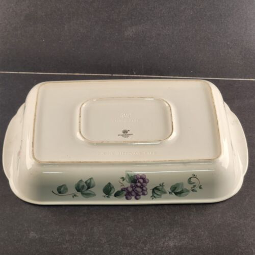 Pfaltzgraff Grapevine 13" x 8" x 2" Rectangular Baker Bowl Casserole Purple Pink