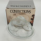 Indiana Glass Confections Bunny on Nest Candy Dish Clear Crystal w Lid USA Vtg