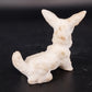 Hand Carved Stone Scottish Terrier Figurine White Scotty Dog 4.5" Animal