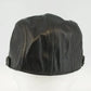 Men's Sheepskin Leather Newsboy Cap Black Ivy Flat Hat XL Adjustable Side Buckle
