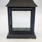 Candle Lantern 13" Black Metal Glass Rustic Farmhouse Hanging Pagoda /Tabletop