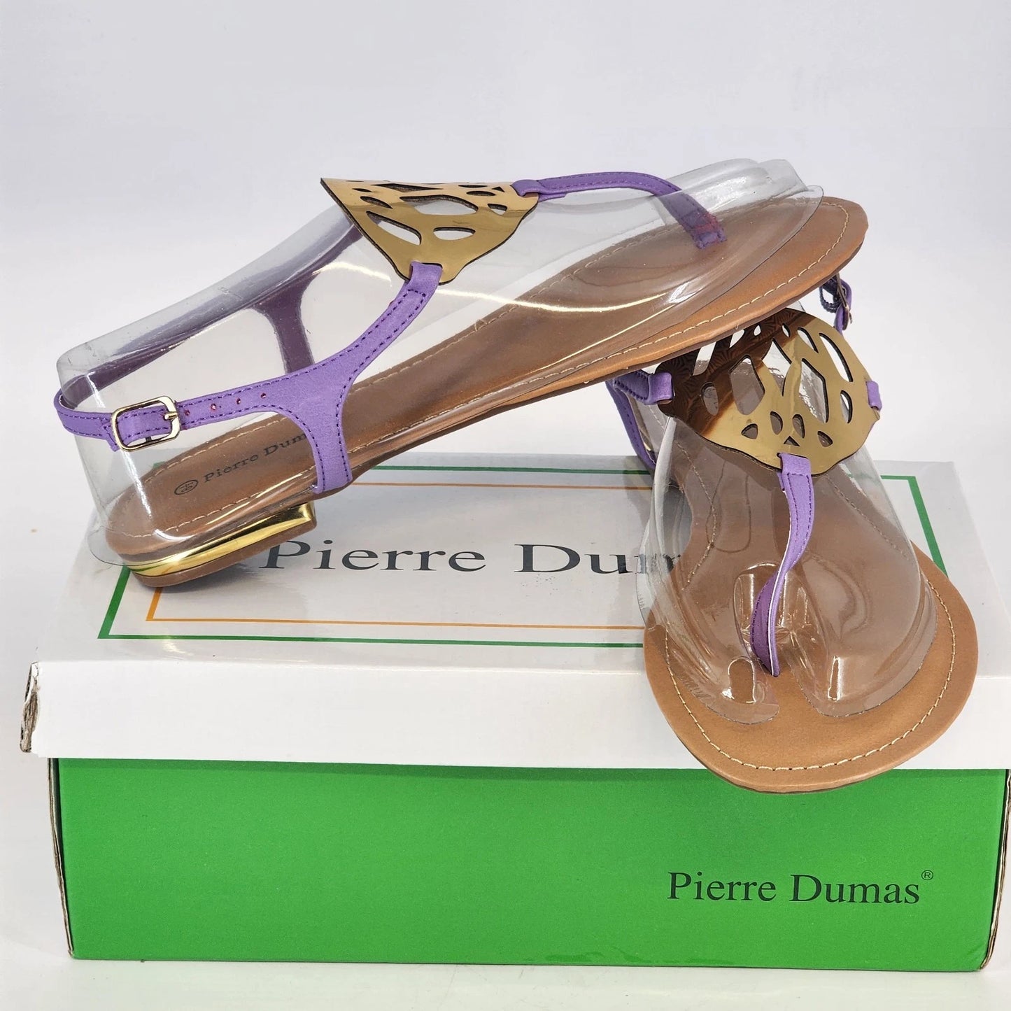 Pierre Dumas Lavender T Strap Sandals Womens Size 8.5