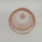 Indiana Glass Diamond Point Pink Depression Goblets Glassware Set of 4 Vtg Chip