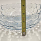 Vintage Anchor Hocking Sapphire Blue Bubble Glass Serving Bowl – 8" Round Clear-Shaded Crystal – Mid-Century Textured Decorative Dish
