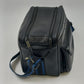 Kalimar Black Leather Camera Bag 10"x7"x7" Side Pockets & Shoulder Strap Vintage