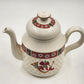 Charlton Hall Classic Traditions Christmas Teapot Ceramic 50 oz Holiday Design