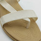 Crocs Iconic Comfort Tulum Sandals White Straps Women's 7 Buckle Comfort Slipper
