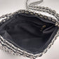 Unique Clutch Purse Shoulder Bag Pop-Top Aluminum Can Tabs Silver Zipper Bag 8"