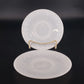 Vintage Hazel Atlas Milk Glass Saucers Grape Floral Set of 2